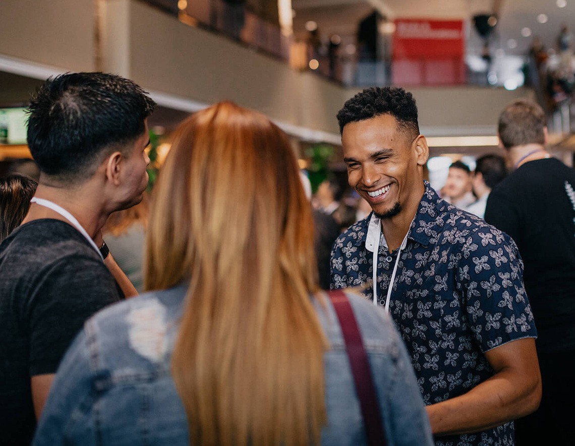 Group of people smiling
